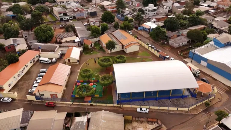 Vista aérea da sede da Associação Fraternidade Aliança em Foz do Iguaçu